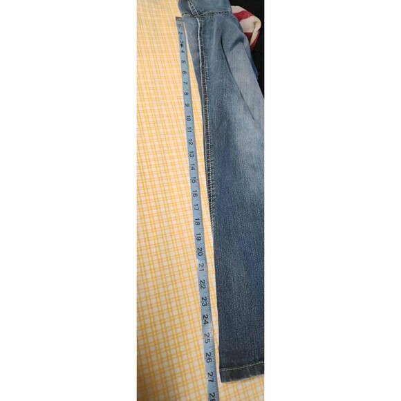 l.e.I Jeans Women's Size 17 Short Hipster Flare Denim faded - Picture 3 of 14